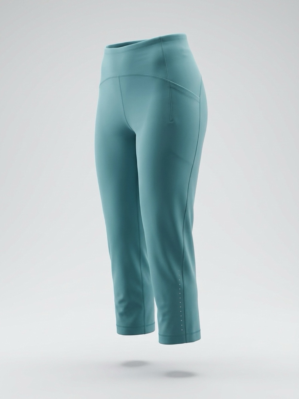 lululemon athletica Teal Cropped High-Rise Active Pants size 10